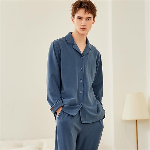 舒棉绒针织男套装