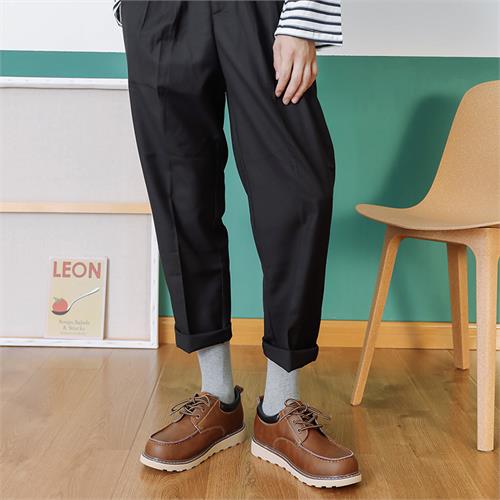 经典素色抽条男袜12