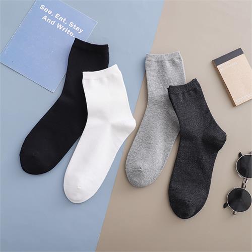 经典素色平板男袜12