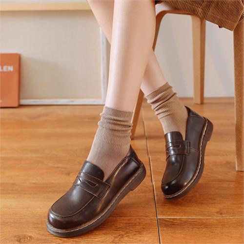 高端平板竖条女袜