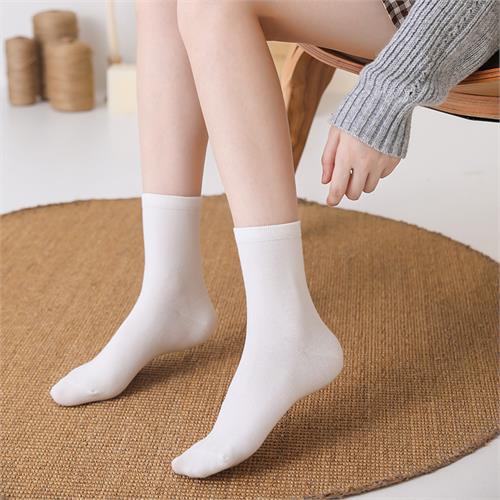 经典素色平板女袜12