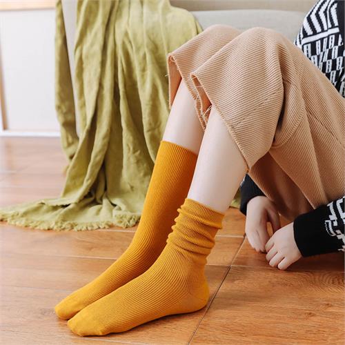 高端经典细竖条堆堆女袜12