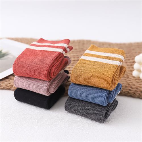 高端学院风两条杠堆堆女袜12