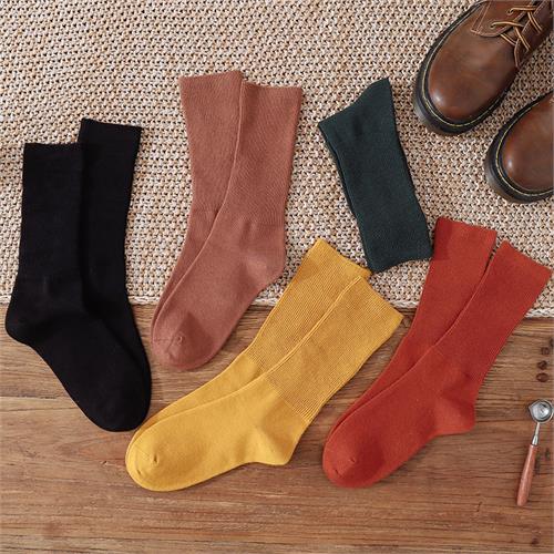 高端日系平板竖条堆堆女袜12