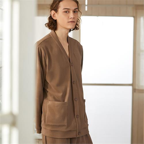 舒棉绒针织男套装