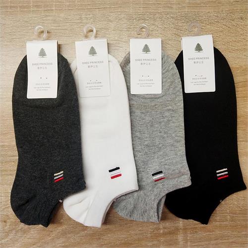 男士刺绣船袜10