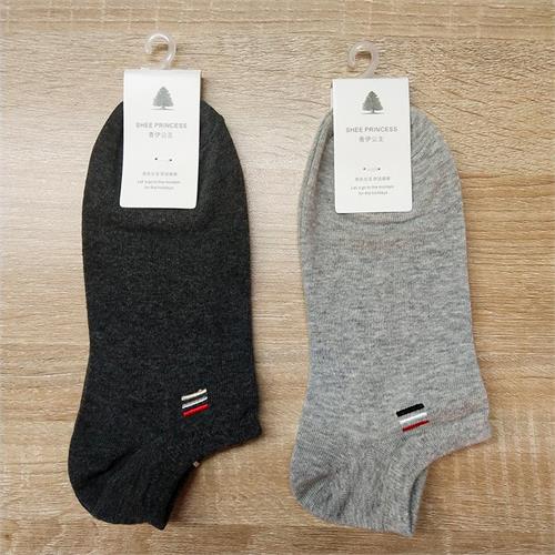 男士刺绣船袜10