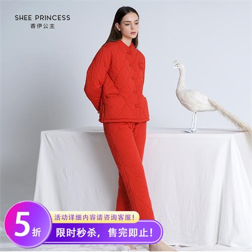 女士夹棉套装
