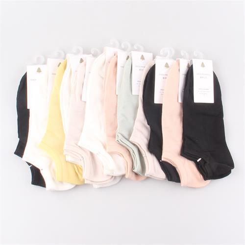 高端超薄素色豹纹女船袜12