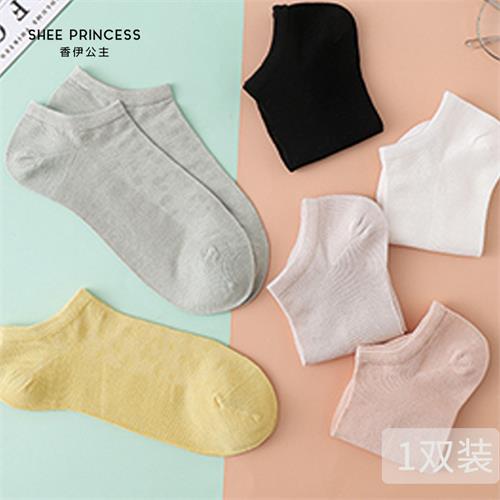 高端超薄素色豹纹女船袜12