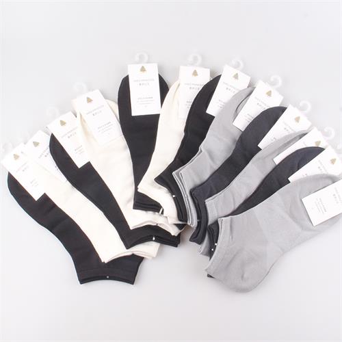 高端桑蚕丝几何网眼男船袜12