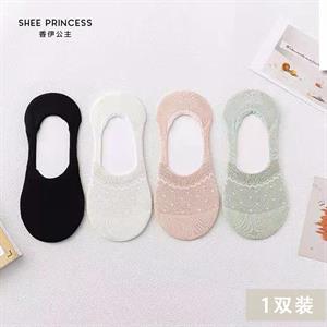 时尚暗花圆点女隐形袜12