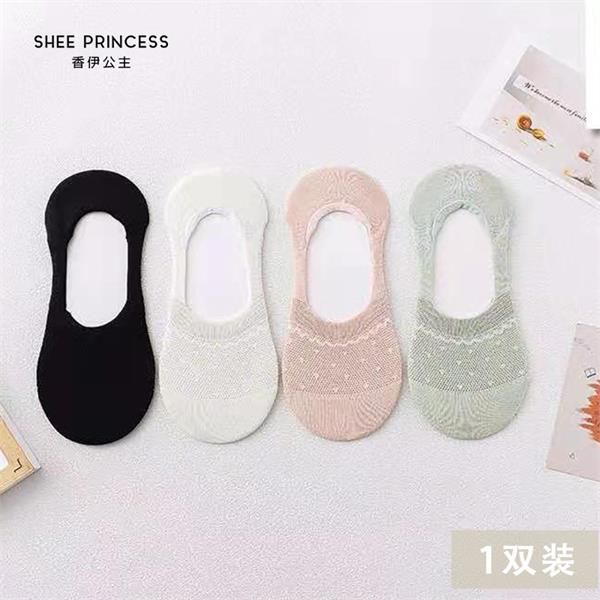 时尚暗花圆点女隐形袜12