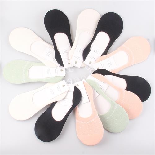 时尚暗花圆点女隐形袜12