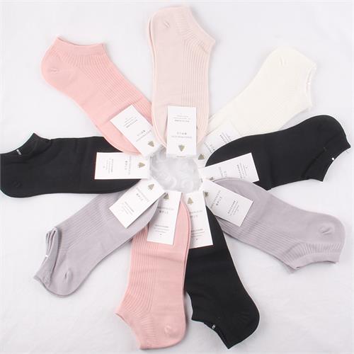 高端超薄竹纤维抽条女船袜12