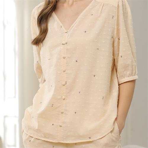 全棉梭织女套装