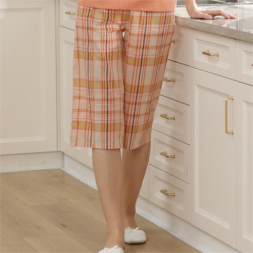 丝光棉+梭织女套装