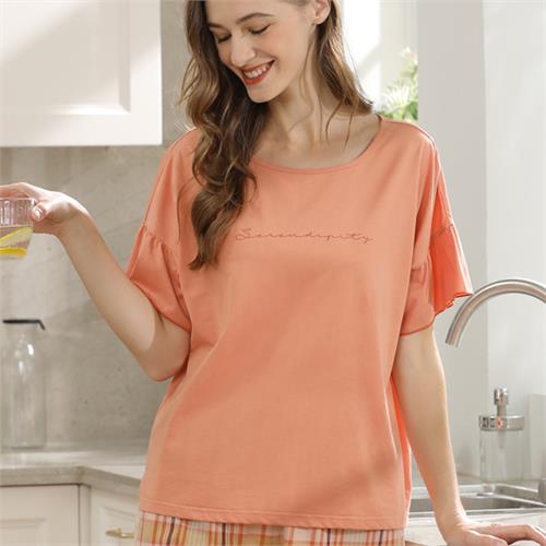 丝光棉+梭织女套装