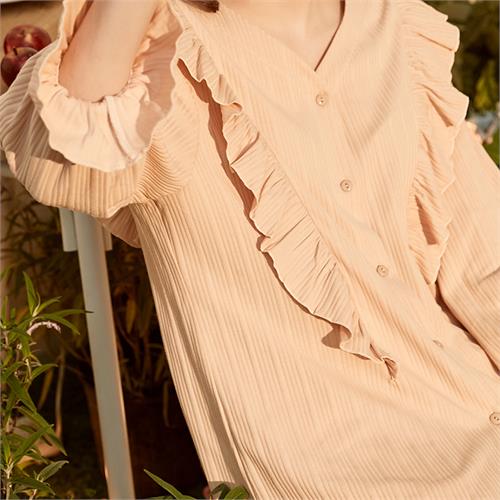 罗纹针织女士套装