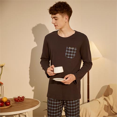 纯棉针织男士套装