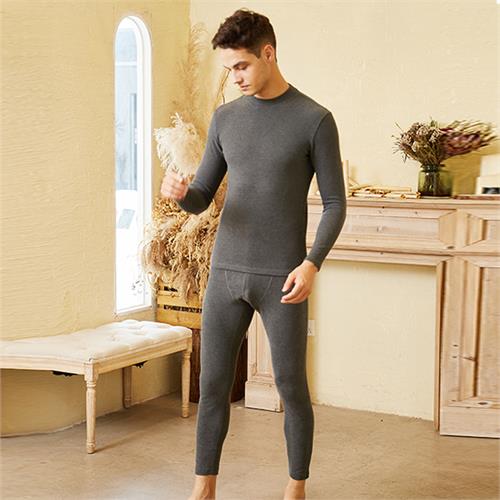 男士燃棉加厚中领保暖套装
