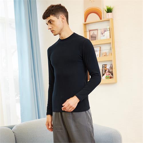 男士燃棉加厚中领保暖单衣