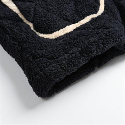 米粒绒夹棉男套装