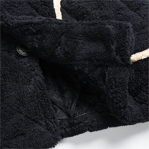 米粒绒夹棉男套装