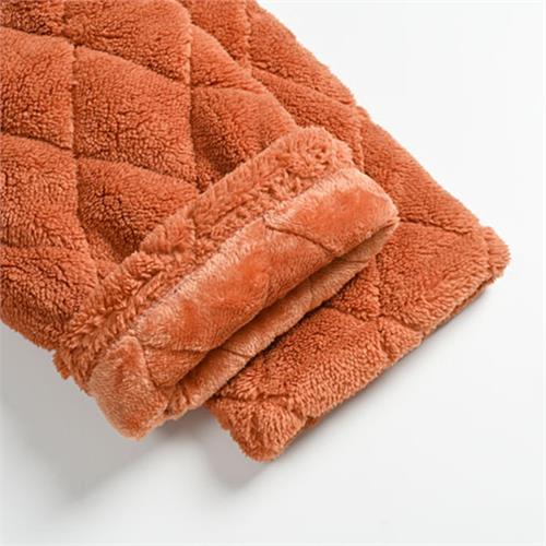 米粒绒夹棉女套装