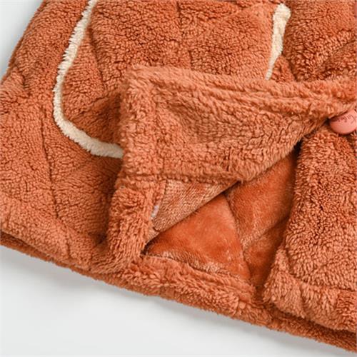 米粒绒夹棉女套装