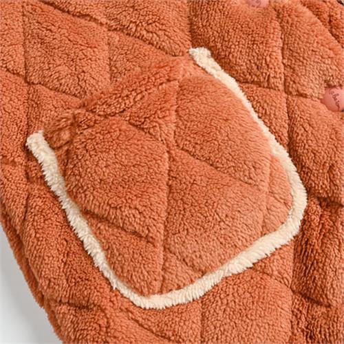 米粒绒夹棉女套装