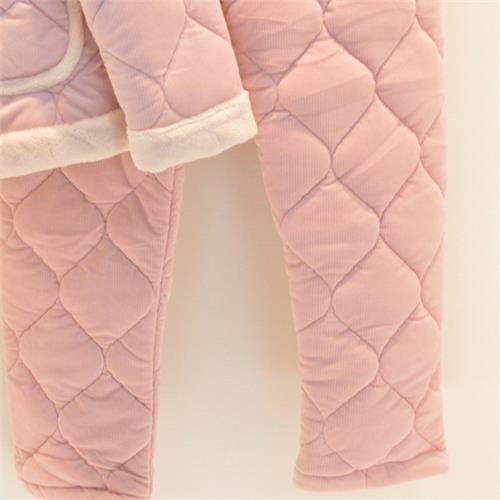 贝贝绒夹棉女套装