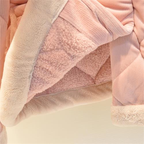 贝贝绒夹棉女套装