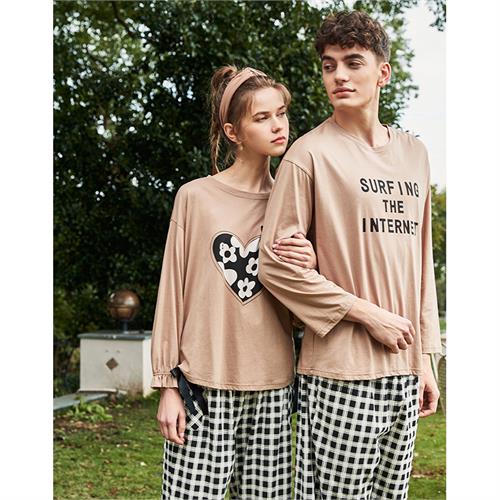 针织纯棉男套装