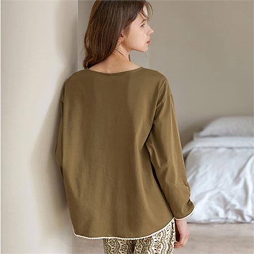 针织纯棉女套装