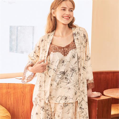 长绒棉四件女套装