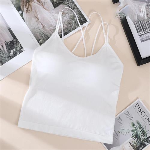 莫代尔交叉吊带美背背心