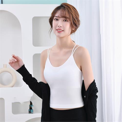 莫代尔交叉吊带美背背心