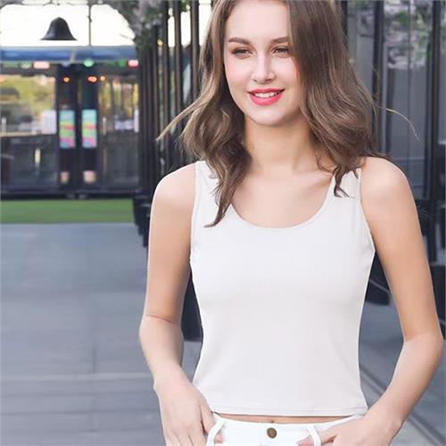 兰精罗纹宽肩背心