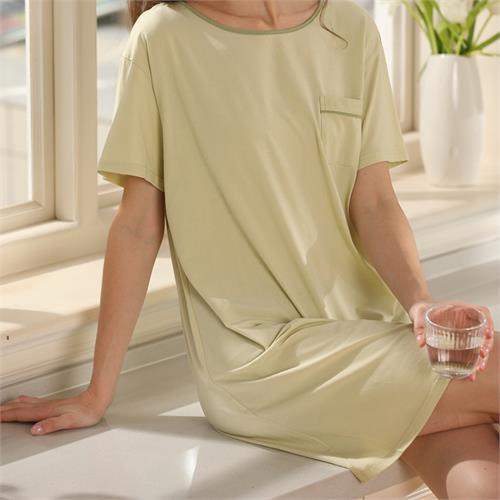 提花针织棉女裙