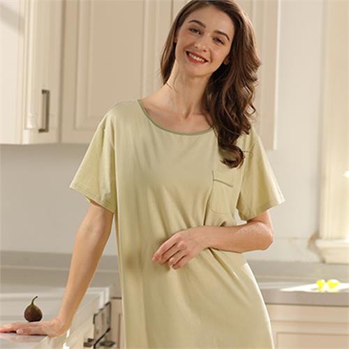 提花针织棉女裙