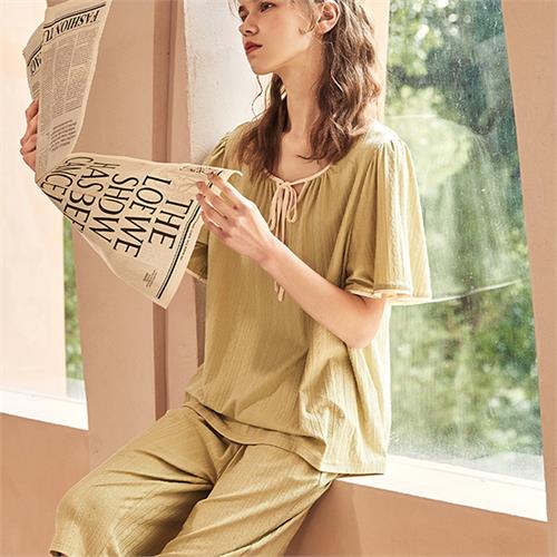 针织提花女套装